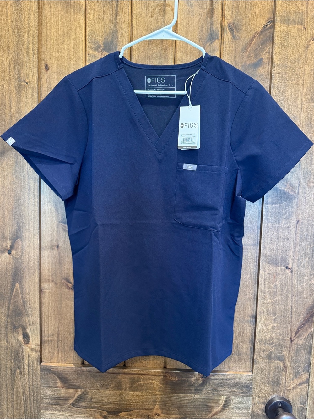 Figs Navy V-Neck Short Sleeve Medical Top